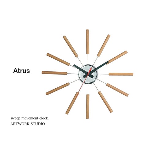 ARTWORK STUDIO ATRAS  -wall clock / 掛け時計 / モダン 北欧テイスト / WHITE  , NATURAL  , BROWN / スタイリッシュ ATRUS