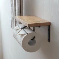 TOILET PAPER HOLDER W / WHITE , GRAY , BLACK , ANTIQUE GOLD / トイレットペーパーホルダー