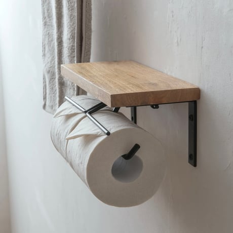 TOILET PAPER HOLDER W / WHITE , GRAY , BLACK , ANTIQUE GOLD / トイレットペーパーホルダー
