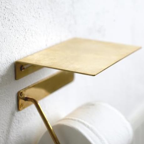 BRASS PLATE SHELF / 美しい真鍮素材のシェルフ / Sサイズ , Lサイズ