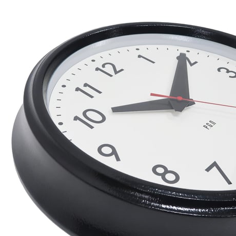 SCHOOLHOUSE WALL CLOCK / スクールハウス ウォールクロック / GRAY , BLACK / 掛け時計 / スイープムーブメントクロック