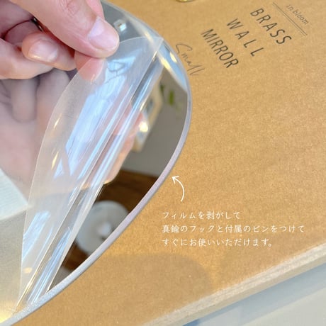 有機的な曲線がおしゃれなアクリルミラー  / Lサイズ / BLASS ウォールミラー  /  ミラー / 約w260×h335mm / 壁掛けミラー / ブラスフック ピン付属