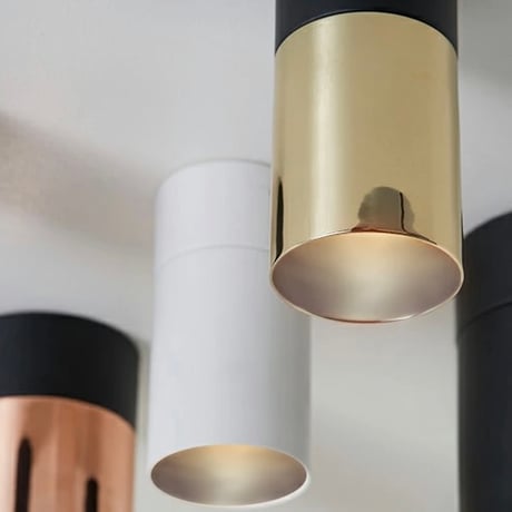 Tube -  Down light ( L ）2ピース構造の美しいシルエットのダウンライト / WHITE , BLACK , BLACK PINK GOLD , BLACK LIGHT GOLD