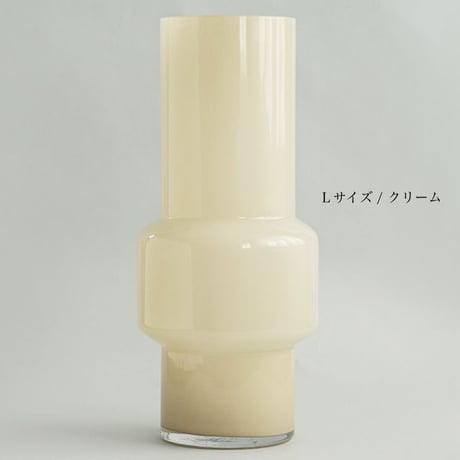 ミルキーガラスベース / CREAM , GRAY / M , Lサイズ / 北欧インテリア / 北欧ヴィンテージ / AXCIS