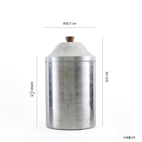 Aluminum canister 02 / S , Lサイズ / 使い込むほどに愛着が湧く大きなキャニスター / キッチン収納 /  重ねて収納