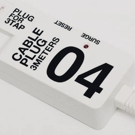 CABLE PLUG 04  ▷ケーブルプラグ 4個口 ▷WHITE ▷BLACK   BRID/GENERAL