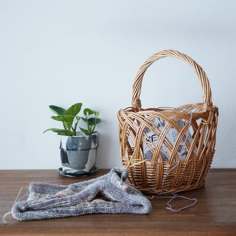 WICKER BASKET PAIR / ナチュラルで心地良いインテリア収納 / 収納バスケット / Sサイズ , Lサイズ セット / 柳