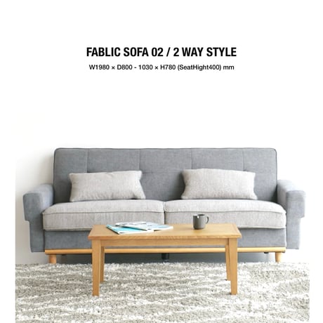 GRAY FABLIC SOFA BED Sofa Bed / phil / シンプルでスタイリッシュなデザインのストレートソファ / GRAY