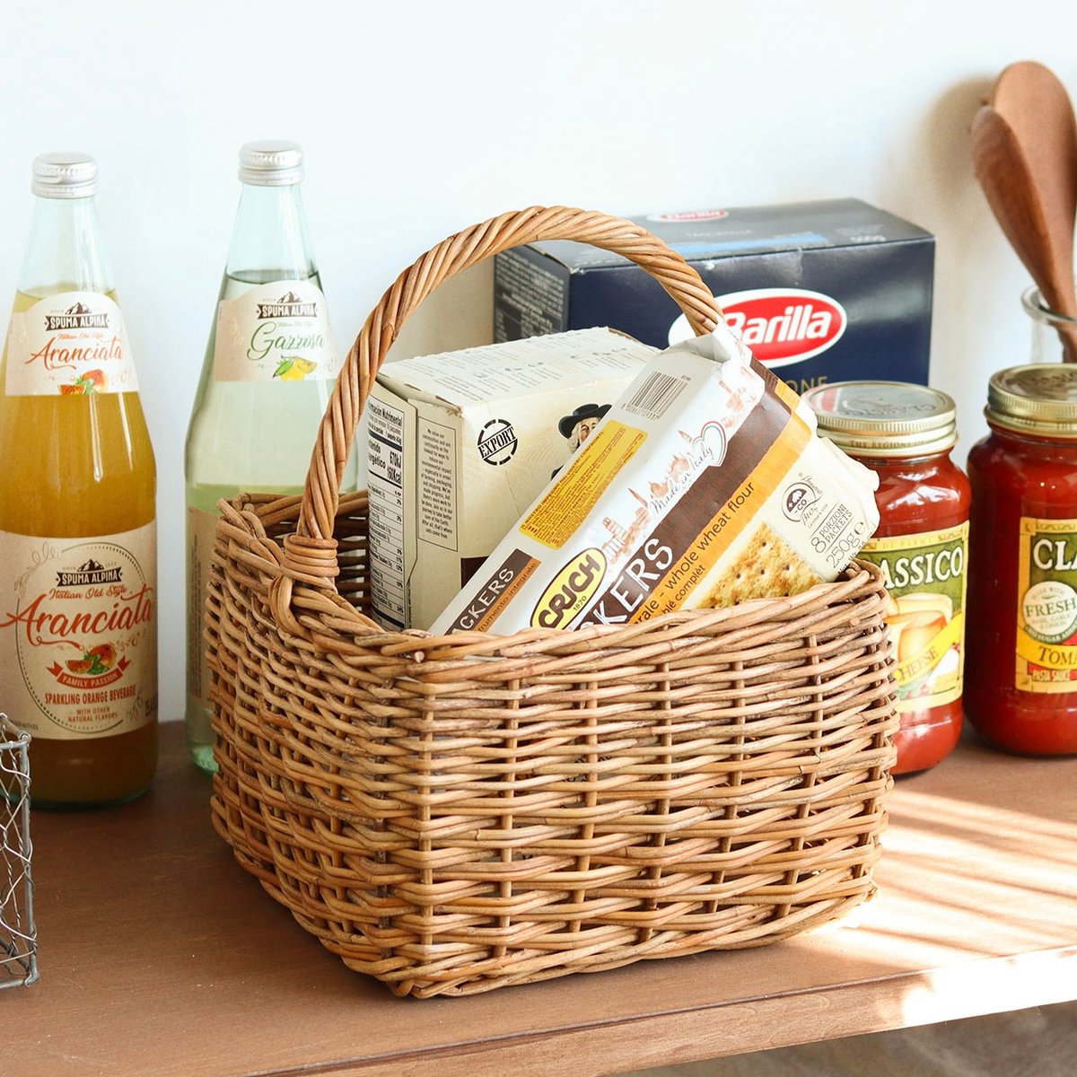 ヒスクローネ　かご THE AROROG SQUARE BASKET / キッチン収納 / グリーンバスケット |