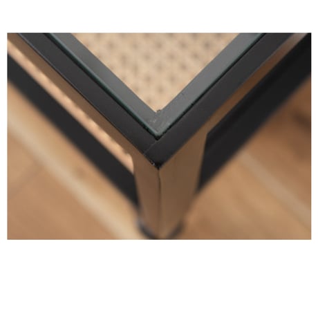 Natural × Classical SHELF / ナチュラルクラシカルな収納棚 / SIDE TABLE / 収納棚 / ガラス天板 / サイズ : W40×D30×H50cm