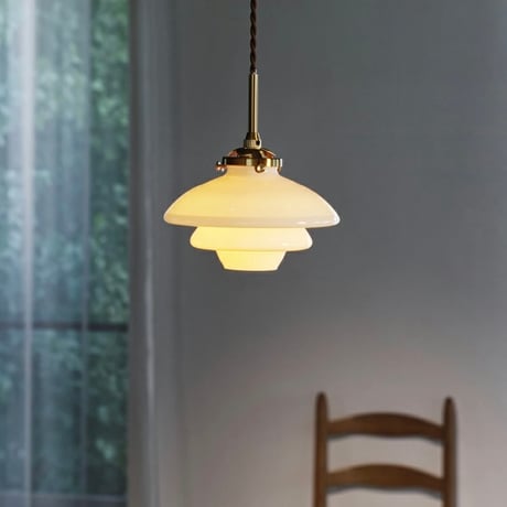 WHITE 'N' AMBER GRASS PENDANT  LIGHT / グラデーションフォルムが優美で繊細な印象のガラスペンダント / E17 LED電球 / WHITE , AMBER