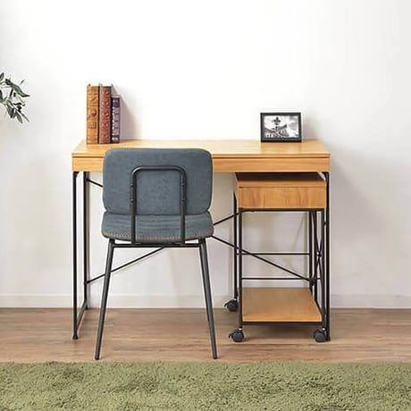 ＷＯＯＤ × ＳＴＥＥＬ ＷＡＧＯＮ / ＤＥＳＫ / デスクワゴン / サイドテーブル / natural , black