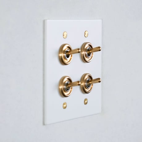 WHITE STEEL SWITCH / スチール製 /トグルスイッチ / 1スイッチ - 4スイッチ / トグルスイッチ
