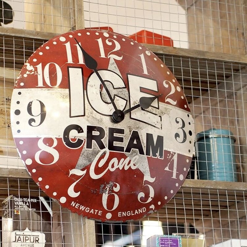 掛け時計 dead stock made in England 看板 Mark Lane Table Clock - Nickel