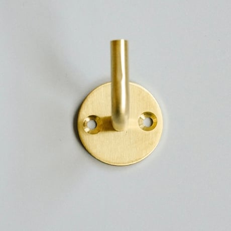 Brass Wall Hook Round / ブラス（真鍮）ラウンドフック / 2個セット