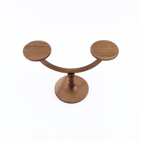 ACACIA WOOD CANDLE HOLDER + LED CANDLE / キャンドル ボーティブ 2個付き