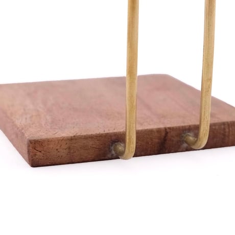 BRASS kitchen paper holder / 木とBRASSの組み合わせがシンプルでありながらも美しいデザインを生み出すキッチンペーパーホルダー / 裏面 マグネット / 2個セット品