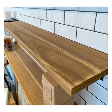 SHELF900 / STEEL BRACKET + WOOD / サイズ : W91.5 × D18 ×H9.5cm / ウォールシェルフ / 棚 ラック / 壁面収納