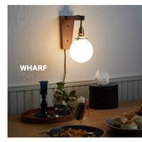 Wood Bracket WHARF / 3点セット / ブラケット + 中間スイッチ付ソケットコードE17 + ラウンドガラスシェード  / 壁付け照明 / ルームランプ / TYPE B タイプB