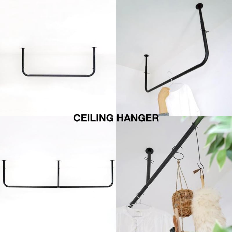 IRON CEILING HANGER 900 / ハンガーラック / 最短:SHORT :