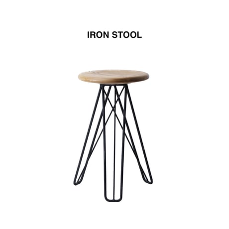 AXCIS.INC IRON WOOD STOOL / スツール / 無垢材/ ダイニングチェア スツール / サイズ W285×D285×H460mm