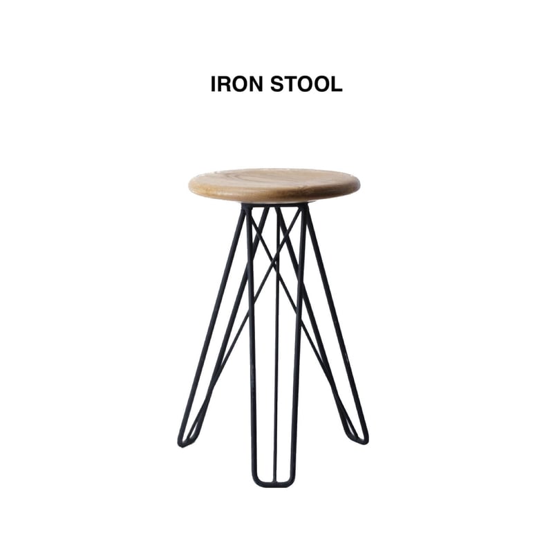 AXCIS.INC IRON WOOD STOOL / スツール / 無垢材/ ダイニングチェ AXCIS.INC IRON WOOD STOOL / スツール / 無垢材/ ダイニングチェ