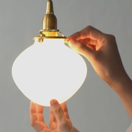 FRUCT PENDANT LIGHT S / ガラスシェード + 真鍮灯具 / 30cm , 60cm , 100cm , 150cm / E17 シーリングカバー付 /AXCIS ※電球なし