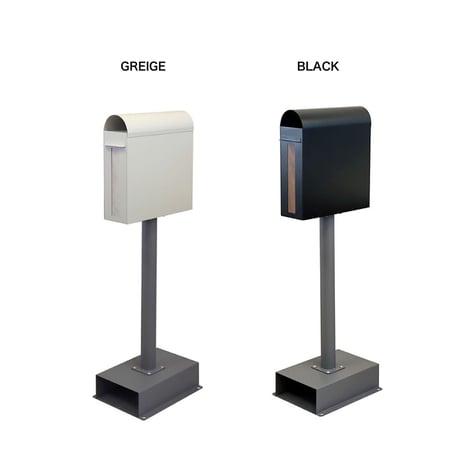 ブルックリンスタイルのスタンドポスト / 郵便受け / Greige , Black / POST BOX / 郵便ポスト / MAIL BOX