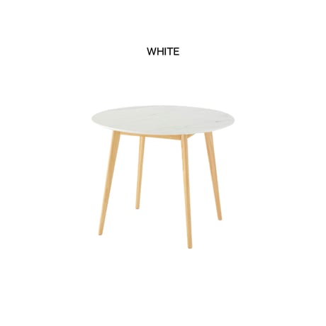 ROUND TABLE / WHITE ' N ' GRAY / トレンドなデザインがテーブルの上の料理や小物を引き立たせるテーブル