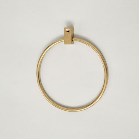 VOL TOWEL RING HOLDER / スタイリッシュでキュービックなハウスパーツ / IRON BLACK , BRASS / タオルリングホルダー アイアン