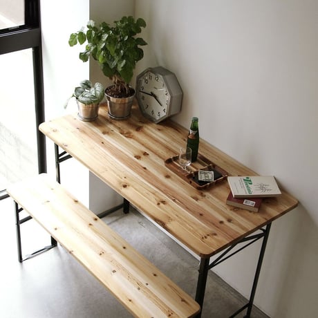 フォールディングテーブル / 120cm / 室内 屋外 テーブル