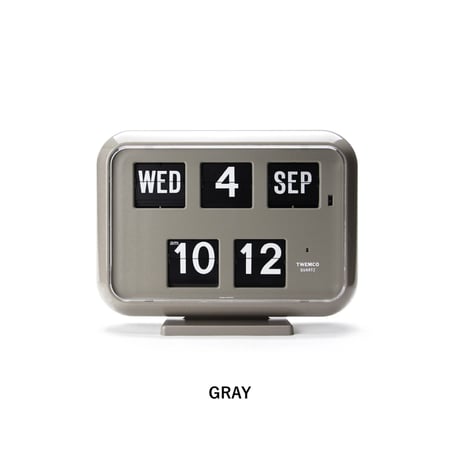 Twemco Digital Calendar Clock / " GRAY " BLACK / デジタルカレンダークロック