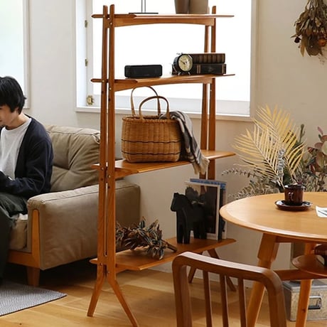 Display OPEN SHELF / スタイリッシュでおしゃれな佇まいの収納棚 / BROWN / オープンシェルフ / 4段ラック