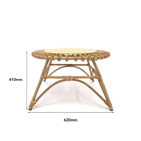 ROUND CENTER TABLE by JUGLAS / 天然素材のラタンセンターテーブル / ラタンテーブル