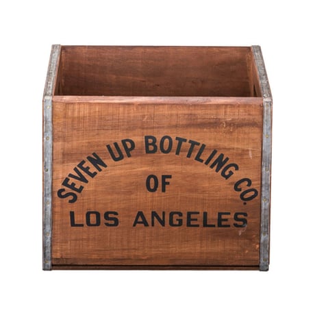 VINTAGE LIKE 7UP WOOD BOX / ウッドボックス / M , L  / オールドアメリカン / ビンテージインテリア / 衣類 日用品収納 / 約W40×D27×H22.5cm