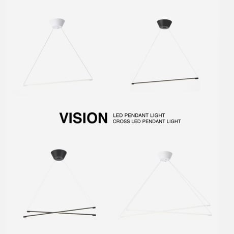 Vision 90 LED-pendant light / WHITE , BLACK / 90cm , 120cm