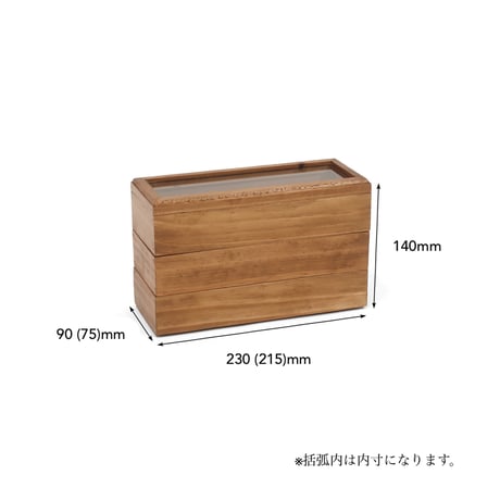 PINE WOOD Accessory box 03 / パイン材を使用した3段のアクセサリーケース