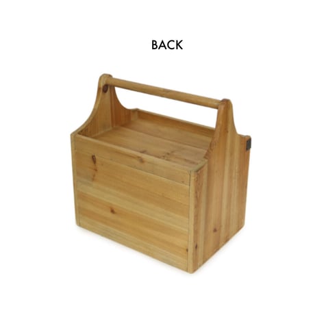 WOOD COLLECTION BOX HANDLE［ W30xD22xH34.5cm ］置き型