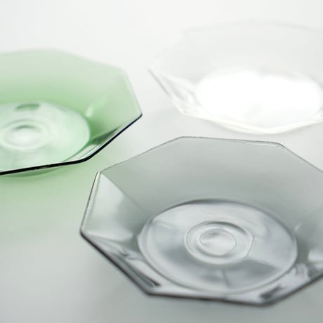 mem GOBLET GLASS 'N' PLATE / ゴブレットグラスとプレートのセット / GRAY , GREEN , CLEAR / AXCIS