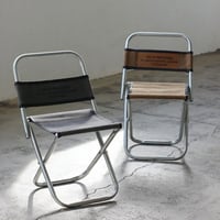 WAXED CANVAS FOLDING MINI STOOL / ワックスドキャンバス フォールディングミニスツール / デイバッグに収まるサイズが持ち運びに便利 / BROWN , GRAY