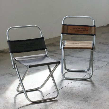 WAXED CANVAS FOLDING MINI STOOL / ワックスドキャンバス フォールディングミニスツール / デイバッグに収まるサイズが持ち運びに便利 / BROWN , GRAY