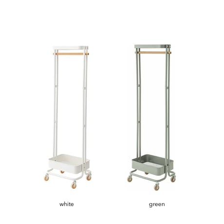 HANGER + WAGON RACK / 北欧テイストの細部まで優しい丸いデザインのハンガー収納 / 北欧ナチュラル