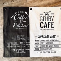 INTERFORM / 壁面に飾りたくなるCAFE TIME MAT / white , black 2枚セット / 45×65cm