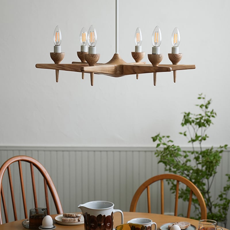 slöjd WOOD CHANDELIER / スロイド ウッドシャンデリア ライト/ E1