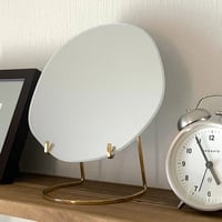 インテリアに映える 割れない スタンドミラー / BRASS STAND MIRROR / ブラススタンドミラー / Sサイズ , Lサイズ / リビング 洗面所 玄関 寝室 /  in bloom