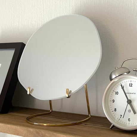 インテリアに映える 割れない スタンドミラー / BRASS STAND MIRROR / ブラススタンドミラー / Sサイズ , Lサイズ / リビング 洗面所 玄関 寝室 /  in bloom
