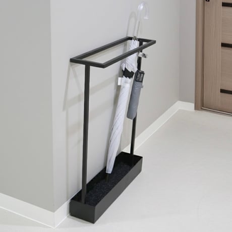 stylish umbrella stand 02 / RECTANGLE / アイアンのみで構成されたスタイリッシュな傘立て / マットホワイト , マットブラック , ブルーグレー , ゴールド