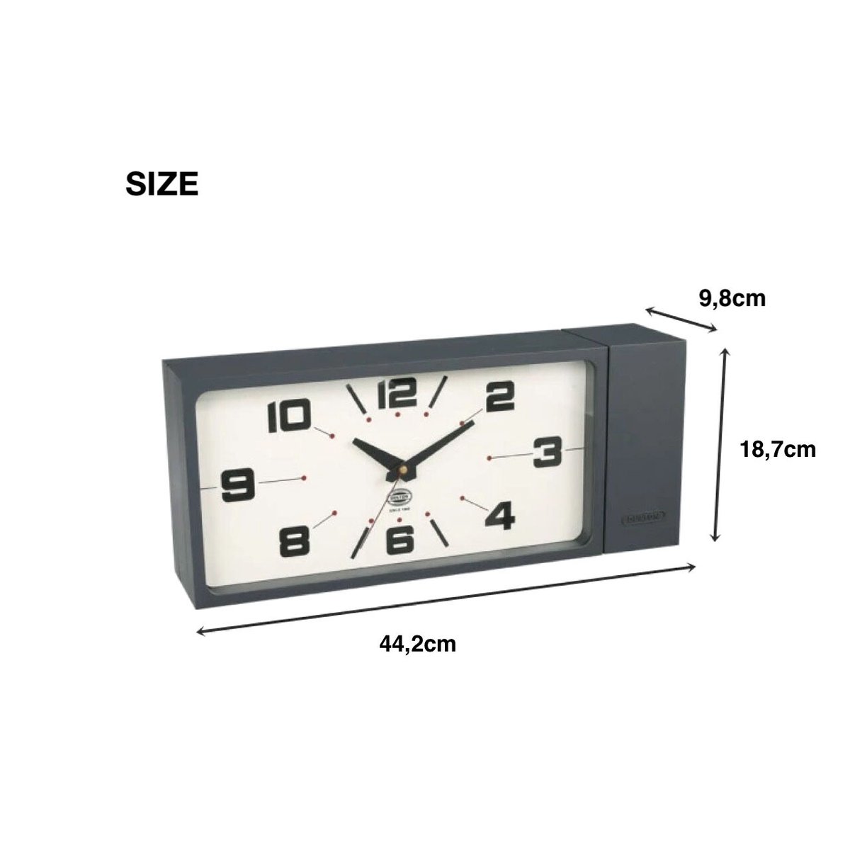 存在感を併せ持つスタイリッシュな両面時計 / DOUBLE FACE CLOCK RECTANGLE ダブルフェイスクロック / DULTON /  サイズ W44,2×D9,8 H18,7cm