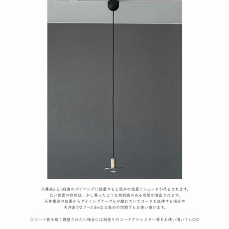 KT brass pendant light 60 - 100 / 真鍮ペンダントライト / ダイニング照明 / キッチン照明 / ※電球なし E17 / 60Wまで ※LED電球対応