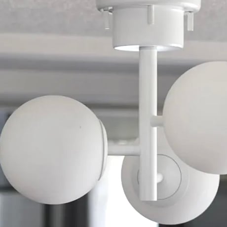 TINY GRASS CEILING LIGHT 3 / LED電球付き / タイニーガラス 3灯シーリングライト / BRID タイニーガラス 天井照明 / WHITE , GRAY , BLACK